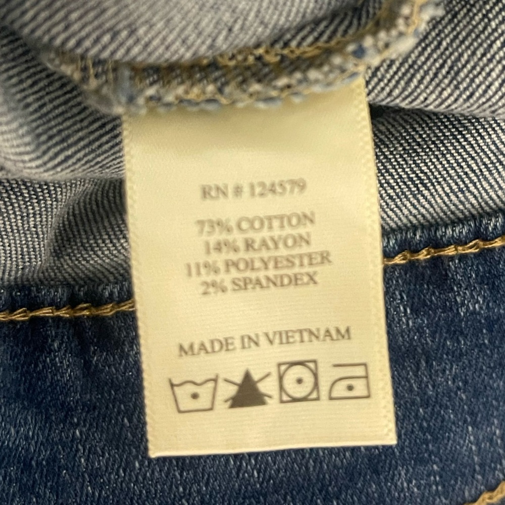 NWT Sneak Peek Y2K Women’s Denim Classic Fit Medium‎ Wash Blue Jean Jacket Small - Picture 7 of 7